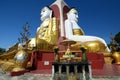 The four Buddha statues at Kyaikpun Pagoda. Bago. Myanmar