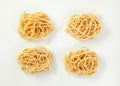 Bundles of spaghetti pasta