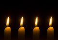 Four burning candles for Advent - Christmas