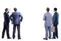 Four business mans from the back Royalty Free Stock Photo