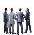 Four business mans from the back Royalty Free Stock Photo