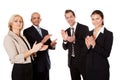 Four business people applauding Royalty Free Stock Photo