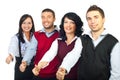 Four business people giving thumbs Royalty Free Stock Photo