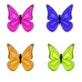 Four butterflies