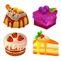 four sweet cake collection