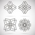 Four calligraphical stars