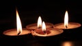 Four candles or butter lamps