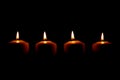 Four candles Royalty Free Stock Photo