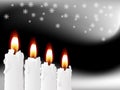 Four candles Royalty Free Stock Photo