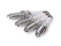 Four car iridium spark plug isolated