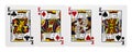 Four cards of King Royalty Free Stock Photo