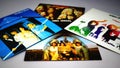 Four cd covers of the famous Swedish ABBA group. one of the most successful and beloved pop groups in the history