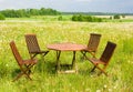 Four chairs and table