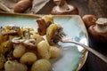 Four-Cheese Gnocchi Mushrooms