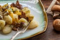 Four-Cheese Gnocchi Mushrooms