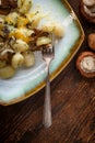 Four-Cheese Gnocchi Mushrooms