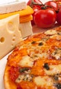 Four cheese pizza Royalty Free Stock Photo