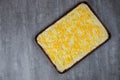 Four cheese pizza or cheese bread in pan Royalty Free Stock Photo