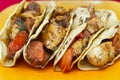 Four chicken tacos