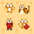 four chinese new year icons