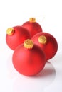 Four christmas balls Royalty Free Stock Photo