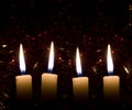 Four Christmas candles