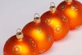 Four christmas tree balls Royalty Free Stock Photo