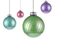 Four christmas tree ornaments