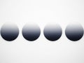 Four circular gradient objects isolated on white background Royalty Free Stock Photo
