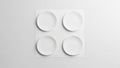 Four circular objects isolated on white background Royalty Free Stock Photo