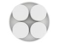 Four circular objects isolated on white background Royalty Free Stock Photo