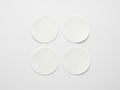 Four circular objects isolated on white background Royalty Free Stock Photo