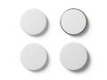 Four circular objects isolated on white background Royalty Free Stock Photo