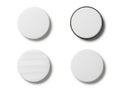 Four circular objects isolated on white background Royalty Free Stock Photo