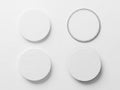 Four circular objects isolated on white background Royalty Free Stock Photo