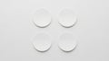 Four circular objects isolated on white background Royalty Free Stock Photo