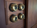 Four classic brass switch