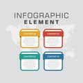 Four Clean Infographic Element for Business Royalty Free Stock Photo