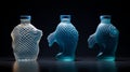 Award-winning Fish-shaped Bottles With Realistic Renderings And Translucent Layers