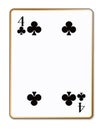 Four Clubs Isolated Playing Cards