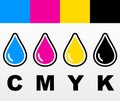 Four color drop icons design