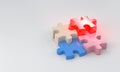 Four color jigsaw puzzle pieces Royalty Free Stock Photo