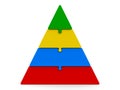 Four color puzzle pyramid Royalty Free Stock Photo