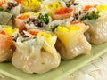 Four Color Siu Mai Royalty Free Stock Photo