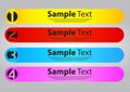 Four color speech templates for text