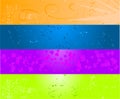 Four colored grunge banner