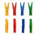 Four colored pegs