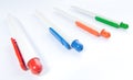 Four colored pens. Royalty Free Stock Photo