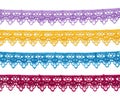 Four colored satin lace.