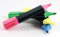 Four colored soft-tip pen Royalty Free Stock Photo